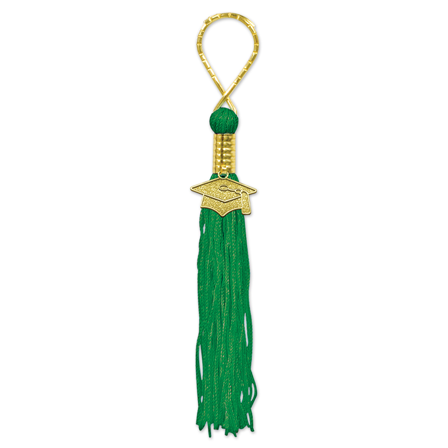 6 Units of Green Tassel Keychain at