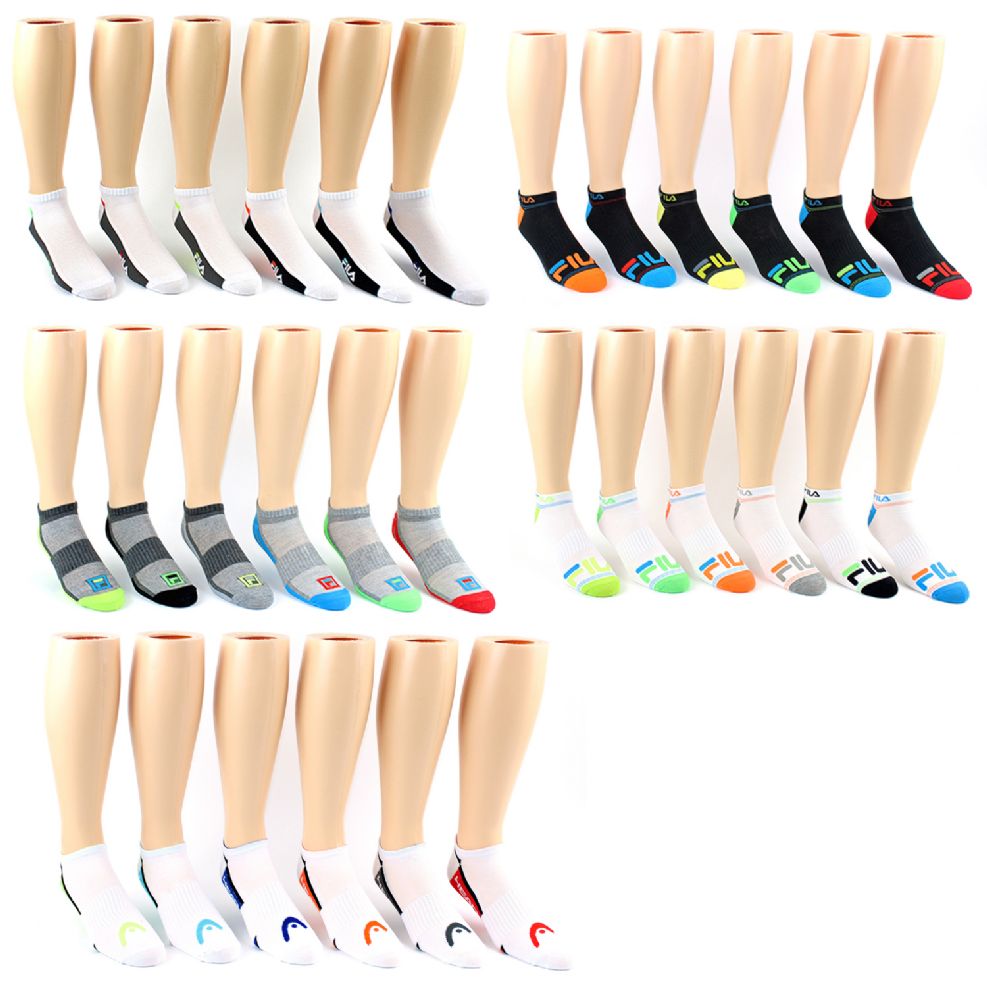 60 Units of Men's Fila Brand Ankle Socks 6Pair Packs (size 1013