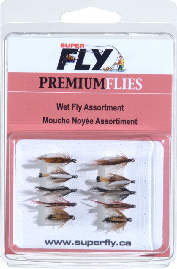 9 Units of Superfly Wet Fly AssortmenT10pc Fishing Lures at