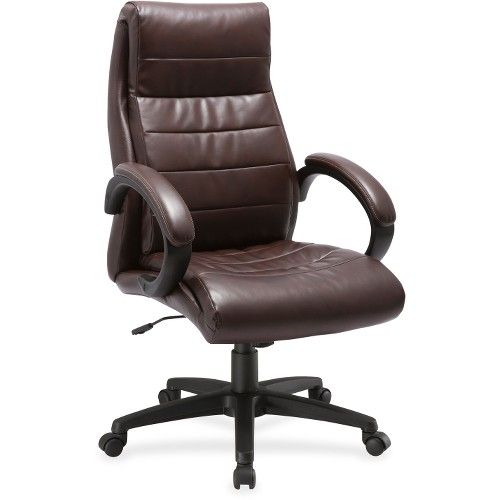 Lorell Deluxe HigHBack Leather Chair Office Chairs at