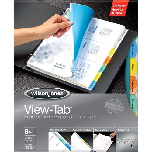 wilson jones view tab transparent divider set dividers index tab index cards