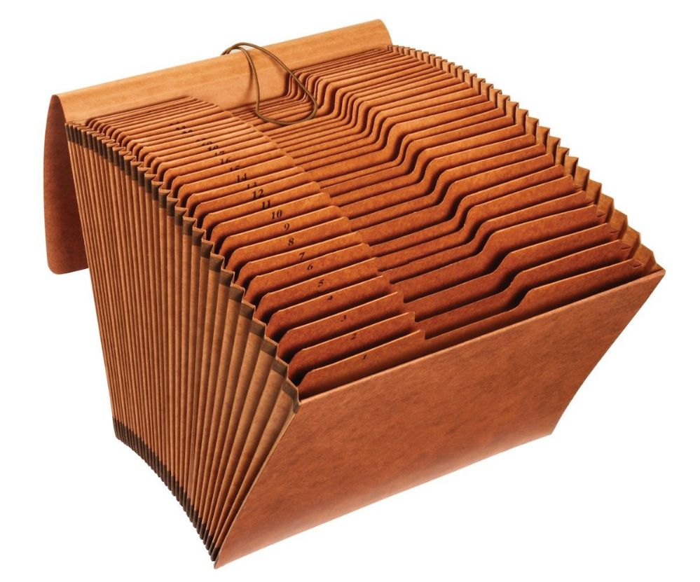 5 Units of Expanding Files, With Flap, Heavy Duty, 131 Tabs, 31