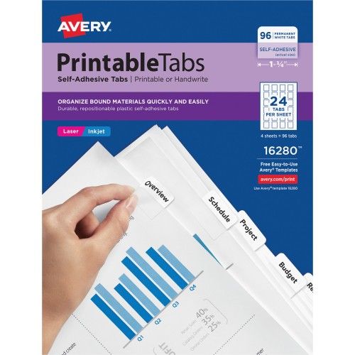 Avery Printable SelFAdhesive Tab Office Supplies at