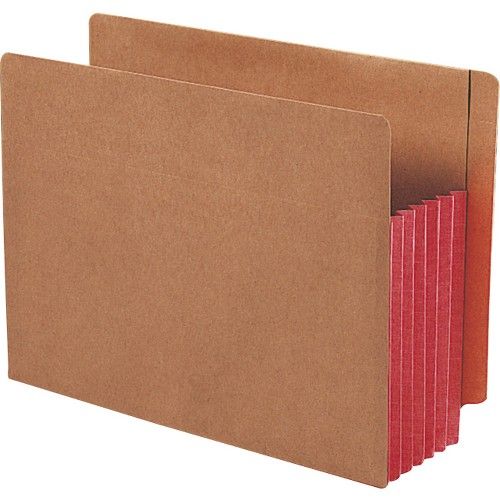 Smead 73696 Red Extra Wide End Tab File Pockets With Reinforced Tab And