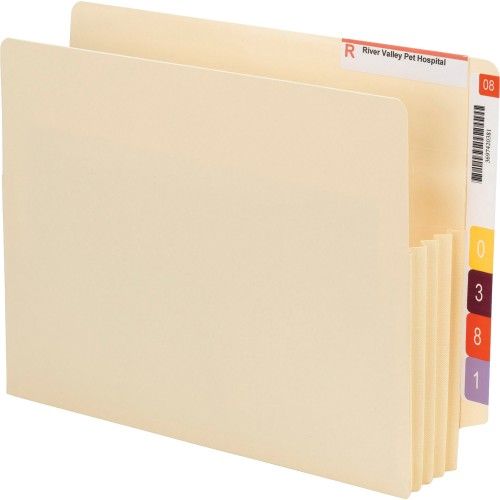 Smead 75165 Manila End Tab File Pockets With Reinforced Tab File