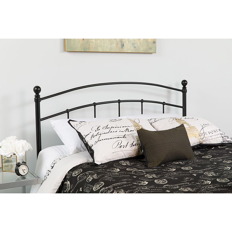 Woodstock Decorative Black Metal Queen Size Headboard Headboards at