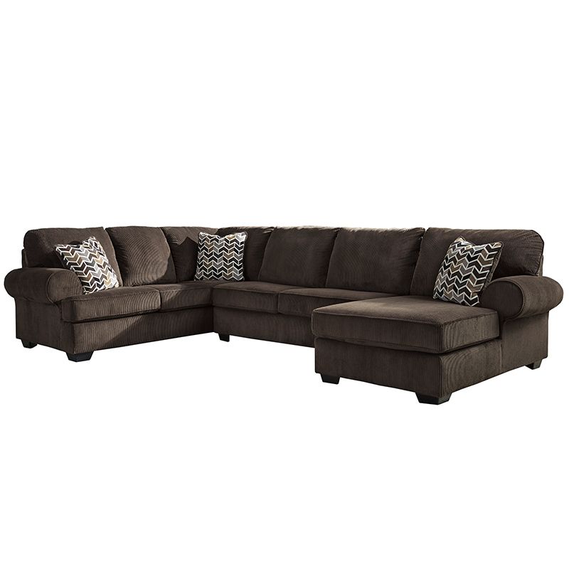 Signature Design By Ashley Jinllingsly 3 Piece Laf Sofa Sectional In Signature Design By Ashley Jinllingsly 3 Piece Laf Sofa Sectional In Chocolate Corduroy Sectionals At Alltimetrading