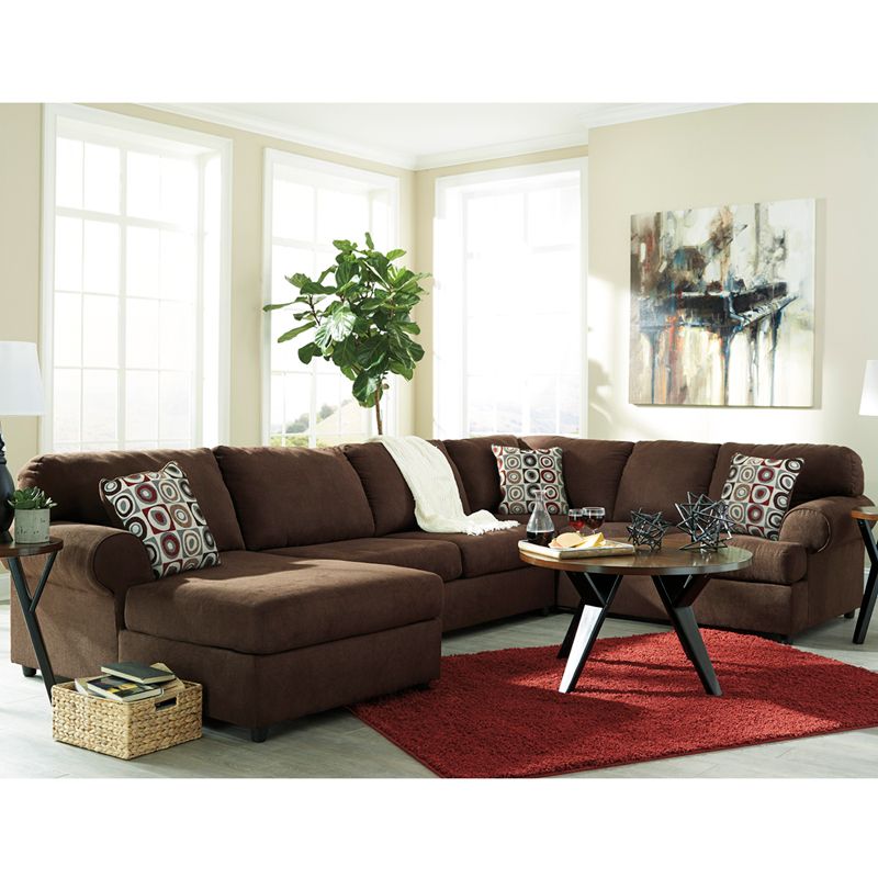 Signature Design By Ashley Jayceon 3 Piece Raf Sofa Sectional In Signature Design By Ashley Jayceon 3 Piece Raf Sofa Sectional In Java Fabric Sectionals At Alltimetrading