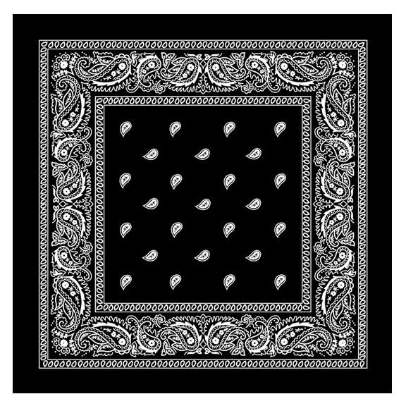 180 Units Of Bandana 109 Cotton Black Bandanas At 