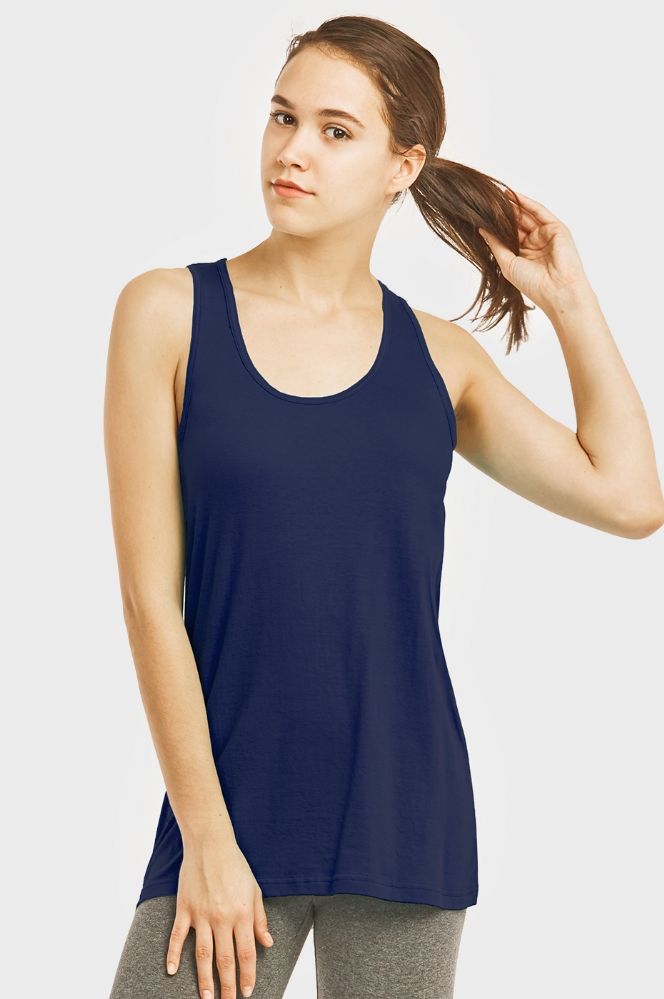 72 Units of Cottonbell Ladies Loose Fit Jersey Tank Top In Navy Size