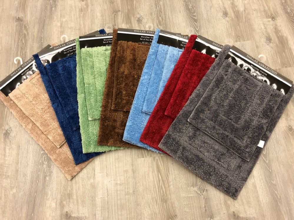 12 Units of Dallas Taupe 2pc Rug Set Bath Mat Sets at