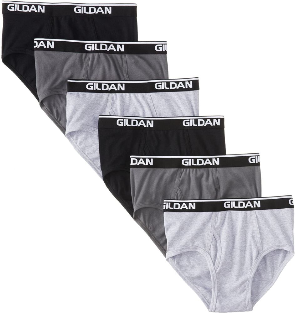 72 Units of Gildan Mens Imperfect Briefs, Assorted Colors And Sizes
