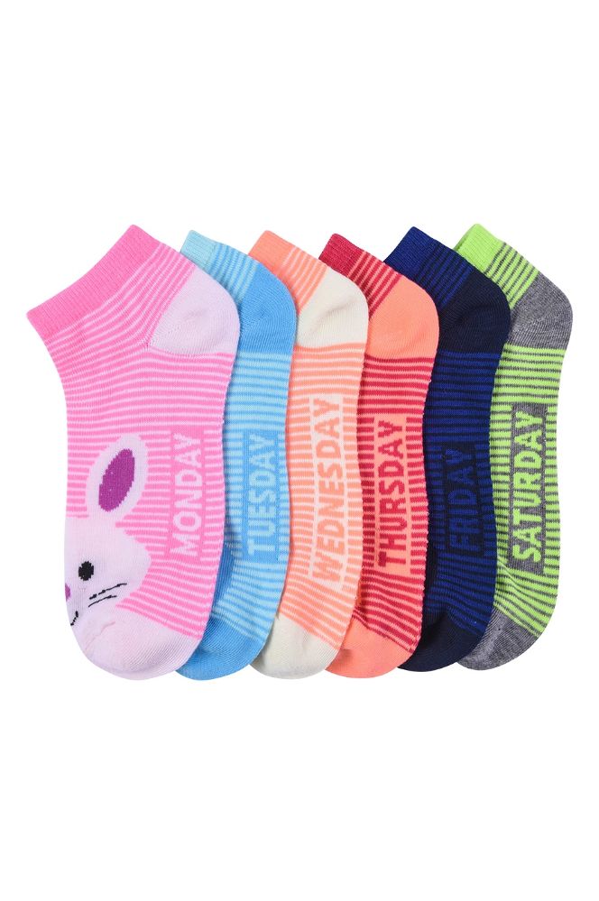 432 Units of Girls Printed Casual Spandex Ankle Socks Size 68 Girls