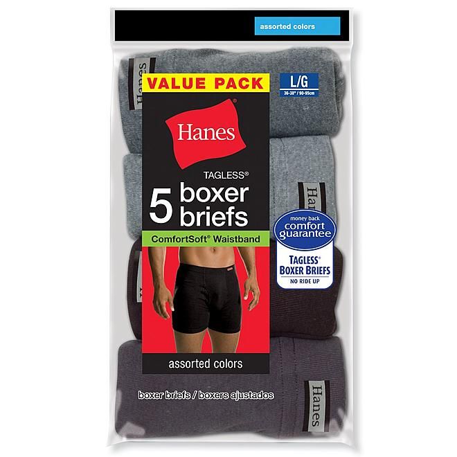 120 Units Of Hanes Mens Assorted Colors Boxer Brief Size L Mens Underwear