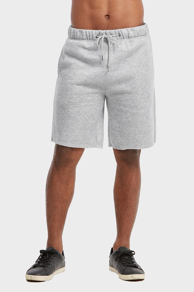 12 Units of Libero Mens Fleece Shorts In Heather Grey Size Large - Mens ...