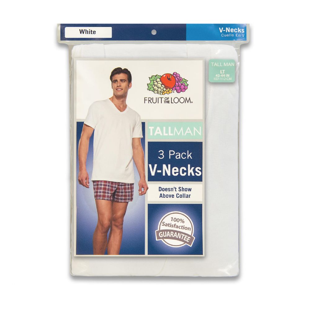 24 Units of Men's Fruit Of the Loom 3 Pack V Neck Shirt, Size Small - Mens T-Shirts - at ...