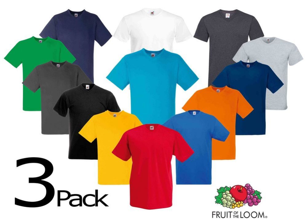 72 Units Of Men S Fruit Of The Loom V Neck Shirt Size Large