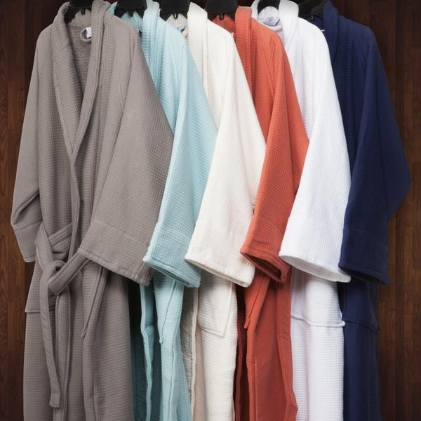 2 Units of Premium Long Staple Cotton Unisex Waffle Weave Bath Robe In