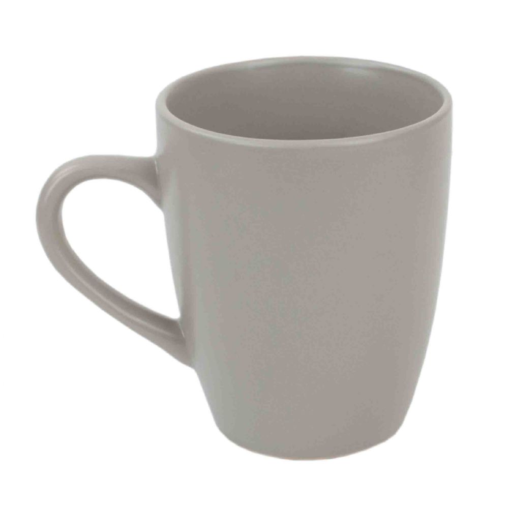 24 Units of Home Basics 13 Oz. Ceramic Mug, Grey Coffee Mugs at