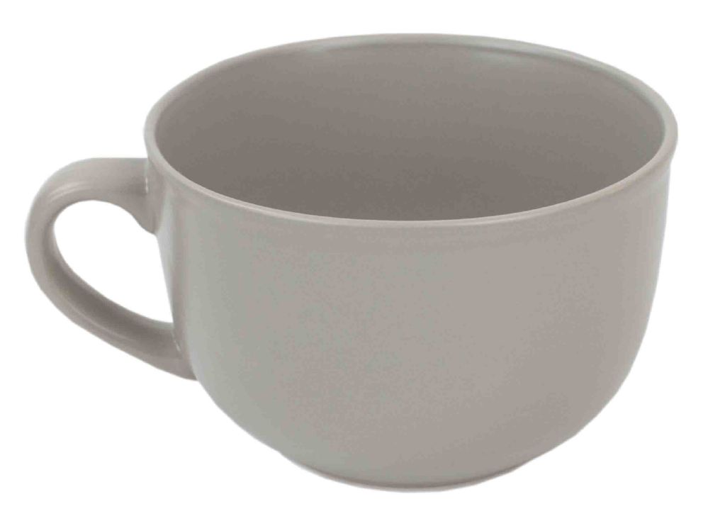 24 Units of Home Basics 22 Oz. Jumbo Ceramic Mug, Grey Coffee Mugs