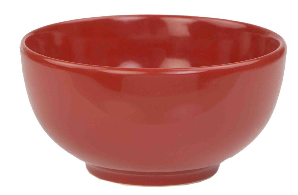 12 Units of Home Basics Ceramic Cereal Bowl, Red Home Accessories