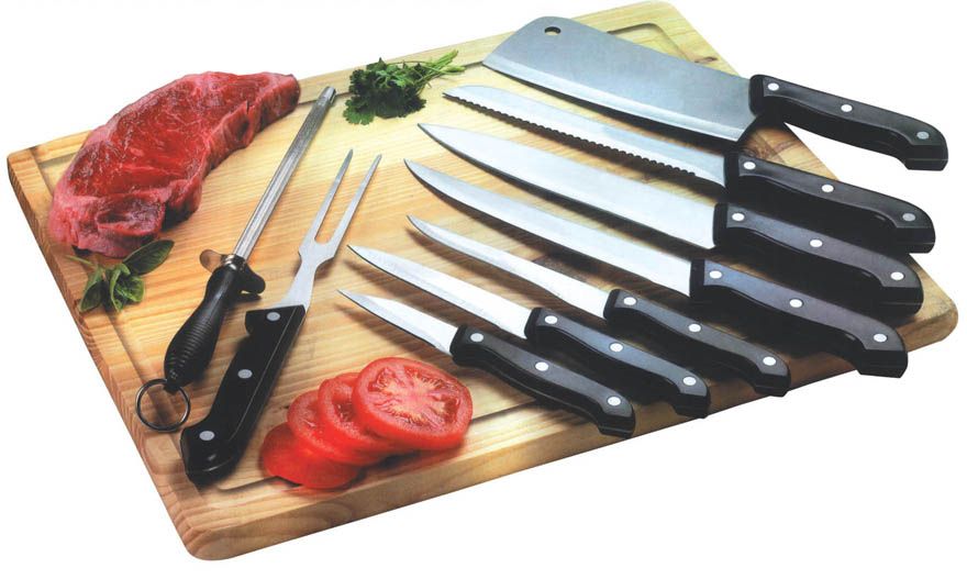 12 Units of Home Basics 10 Piece Knife Set With Cutting Board Cutting Boards at