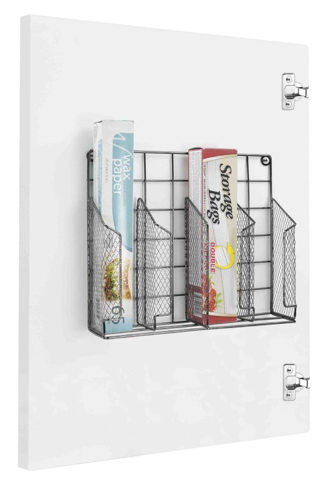 12 Units of Home Basics Wall Mount Wrap Organizer, Black Onyx Kitchen