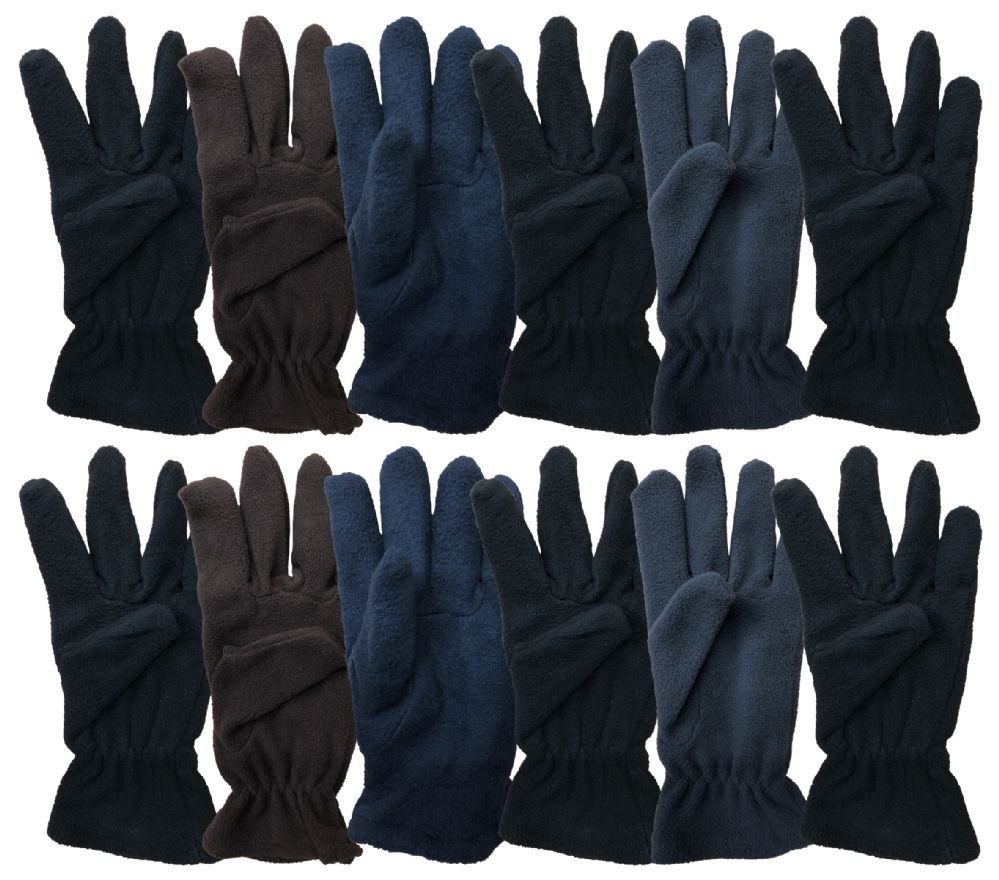 144 Units of Yacht & Smith Mens Double Layer Heavy Fleece Gloves Packed ...