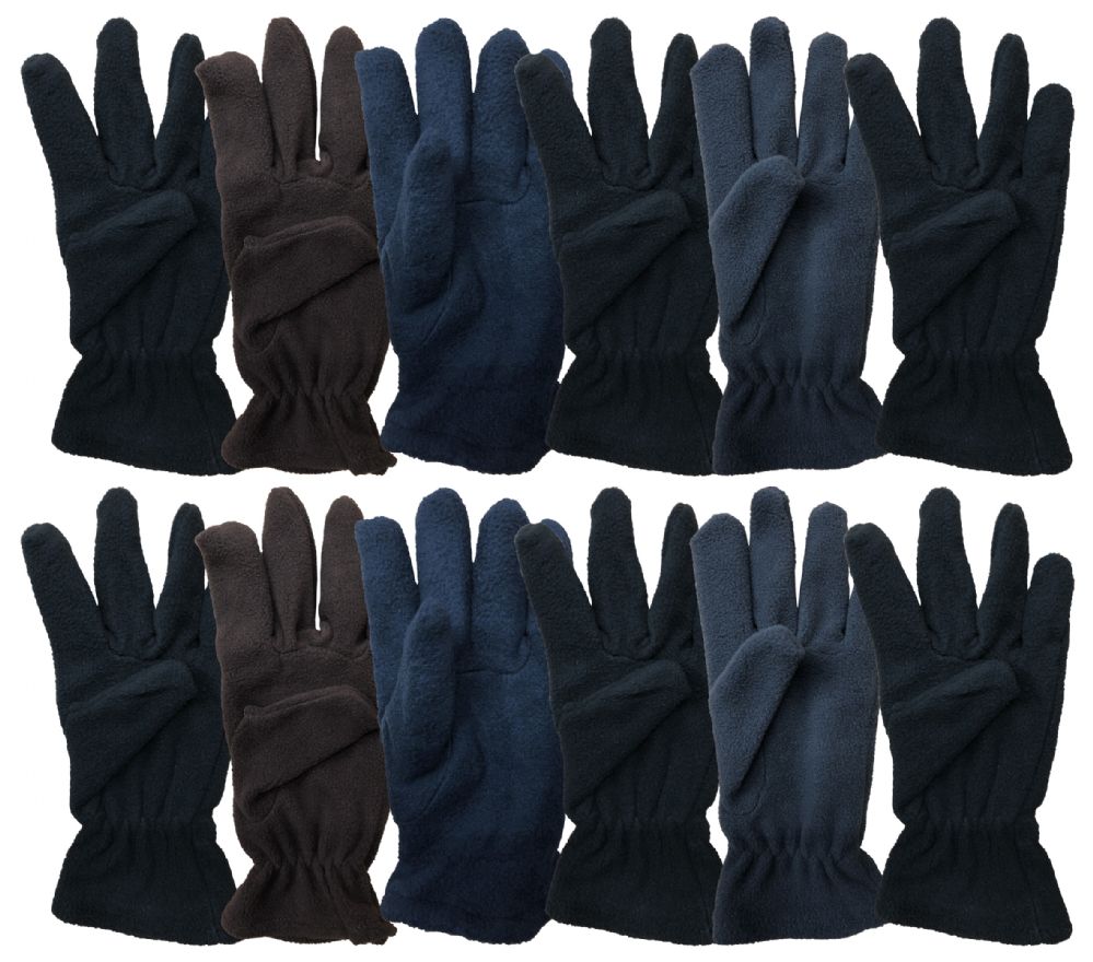 144 Units of Yacht & Smith Mens Double Layer Heavy Fleece Gloves Packed