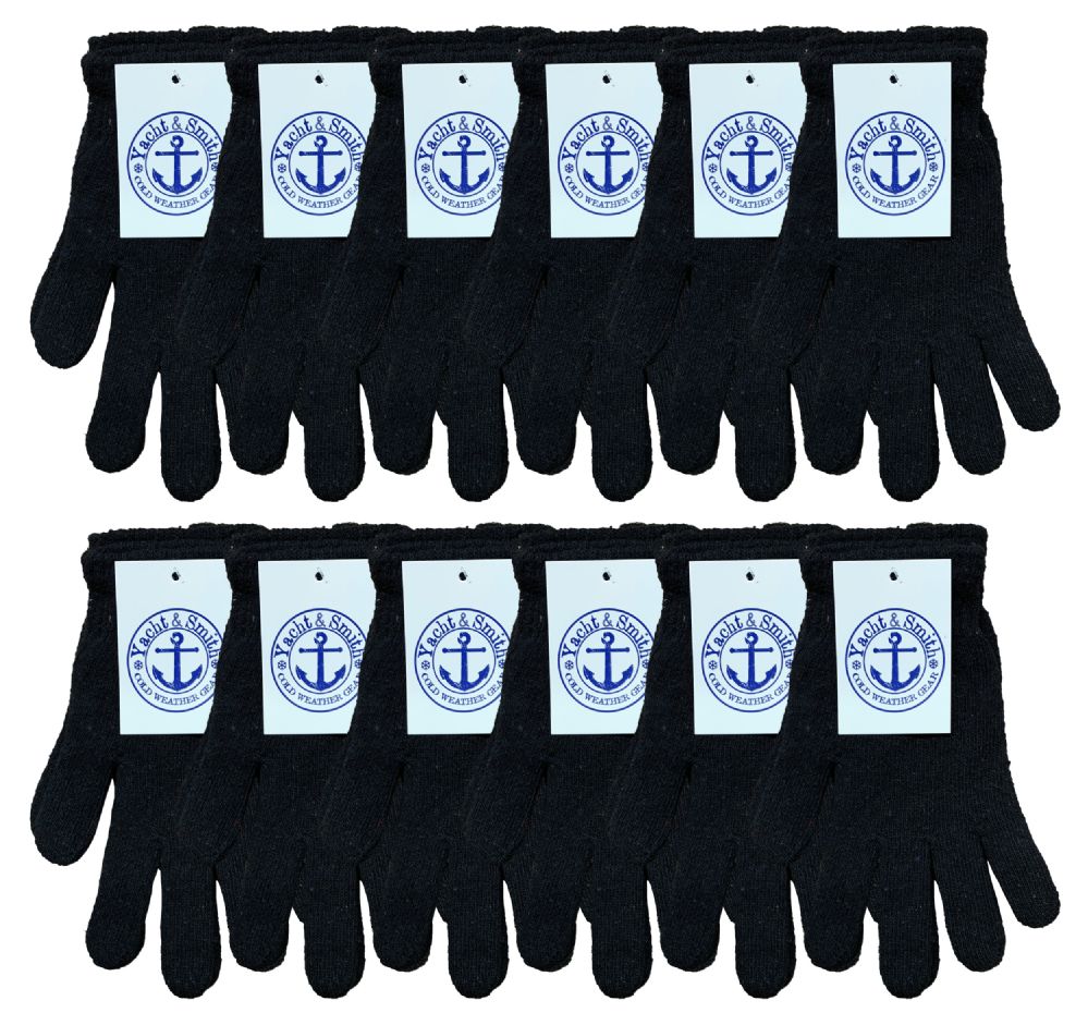 240 Units of Yacht & Smith Unisex Black Magic Gloves Bulk Buy Bulk