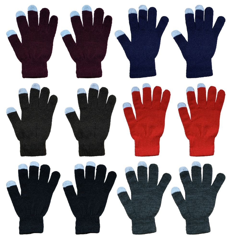 144 Units of Yacht & Smith Unisex Winter Texting Gloves, Warm Thermal