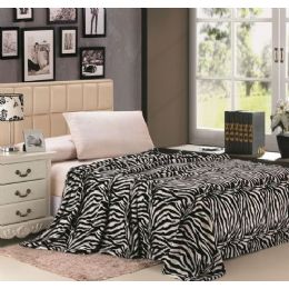 zebra plush blanket