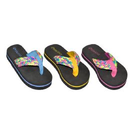different color flip flops