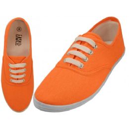 Orange canvas sneakers Clearance
