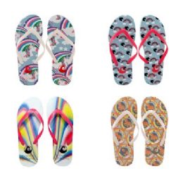 black womens rainbow flip flops