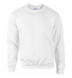 24 Units of Gildan Irregular Unisex White Crew Neck Sweatshirt, Size ...