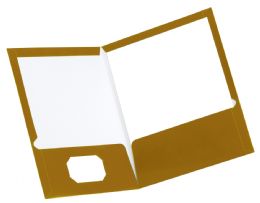 Letter Oxford Laminated Portfolio Pack of 25 Navy 2-Pocket