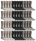 60 Units of Yacht & Smith Men's Sports Crew Socks, Assorted Colors Size 10-13 BULK PACK - Mens Crew Socks