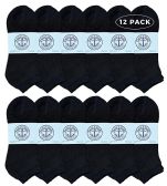 12 Units of Yacht & Smith Men's No Show Ankle Socks, Premium Quality Cotton. Size 10-13 Black - Mens Ankle Sock